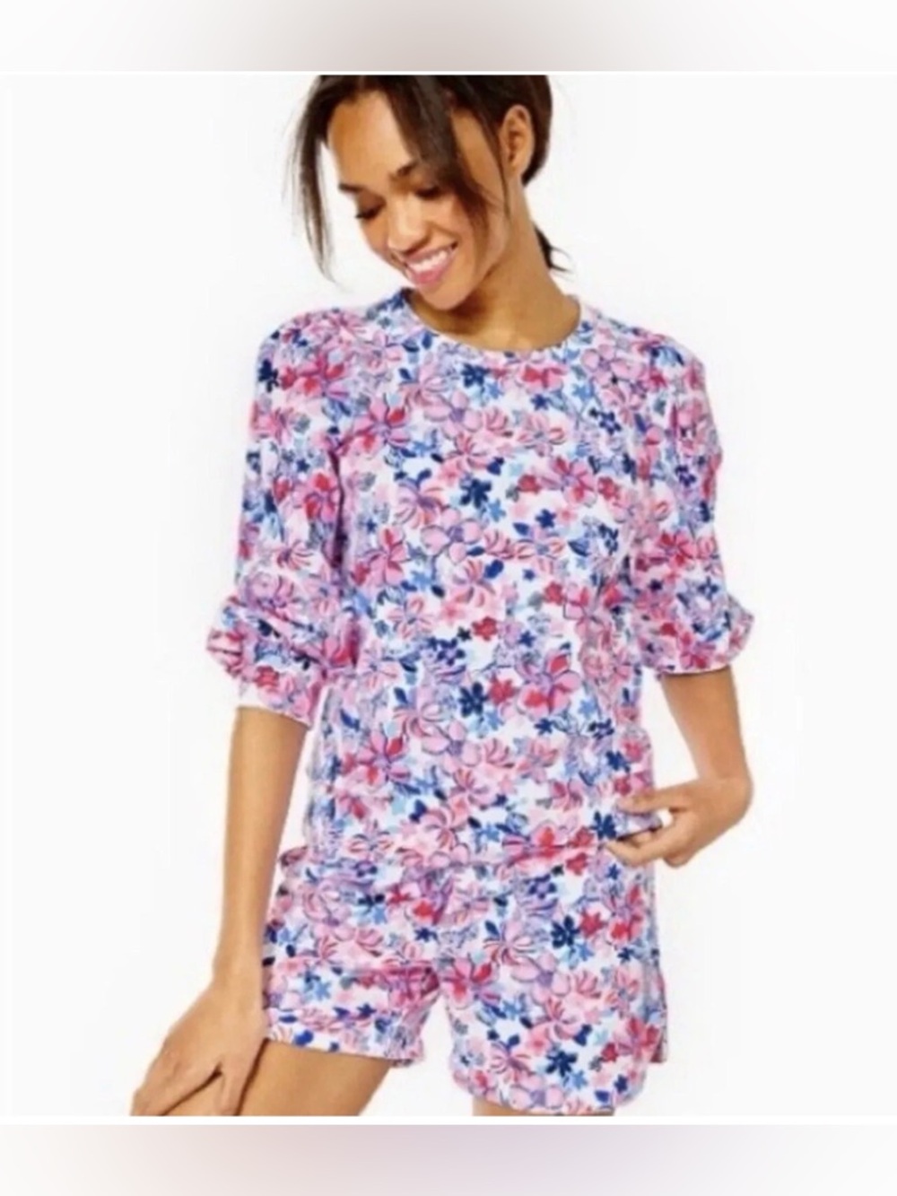 Lilly Pulitzer Women’s S Party Like a Rockstar Corden Sweatshirt Short set